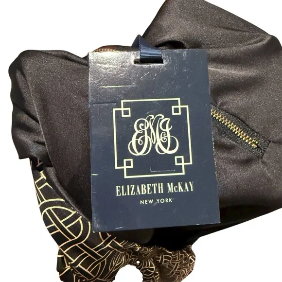 Elizabeth McKay Hong Kong Silk Maxi Skirt Black Gold Metro Print Women’s size 4 - Picture 8 of 12